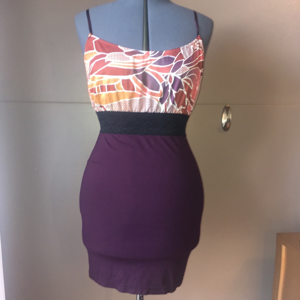 Free People Bodycon and Tropical Print Dress